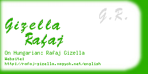 gizella rafaj business card